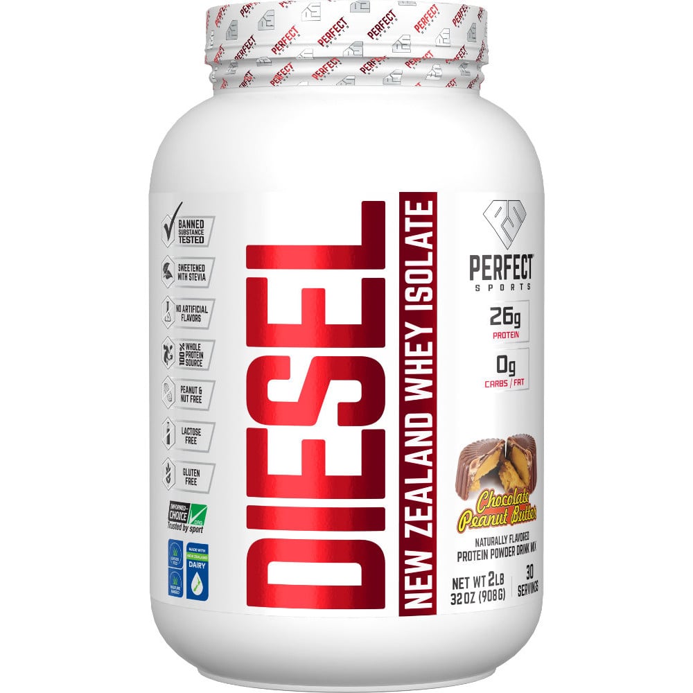 Perfect Sports Diesel 100% New Zealand Whey Isolate 2lbs Chocolate Peanut Butter