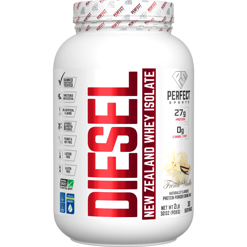 Perfect Sports Diesel 100% New Zealand Whey Isolate 2lbs French Vanilla