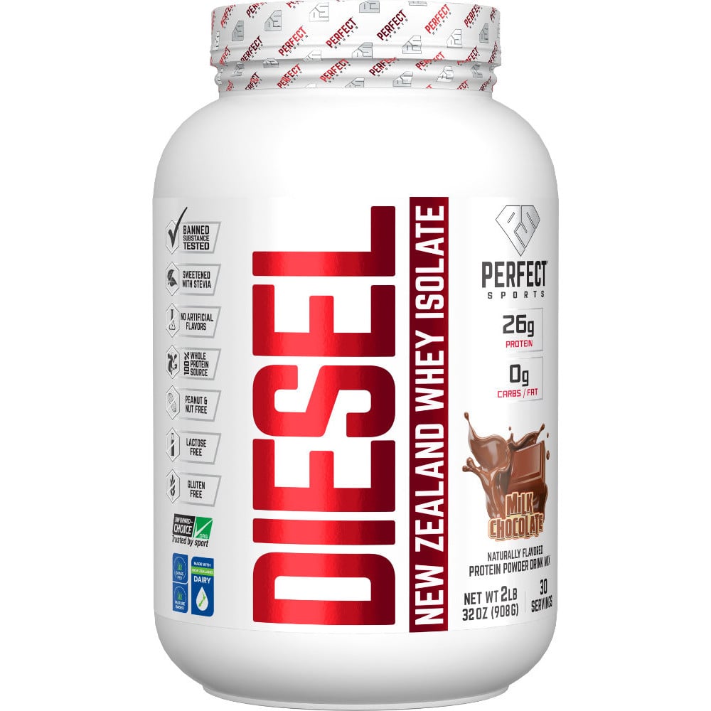 Perfect Sports Diesel 100% New Zealand Whey Isolate 2lbs Milk Chocolate