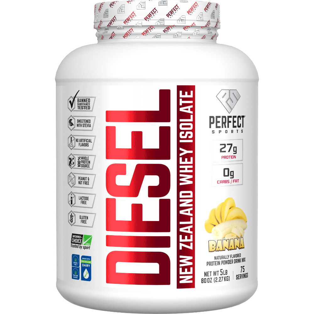 Perfect Sports Diesel 100% New Zealand Whey Isolate 5lbs Banana