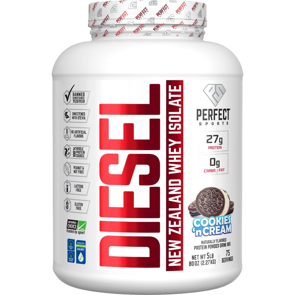 Perfect Sports Diesel 100% New Zealand Whey Isolate 5lbs Cookies 'n Cream