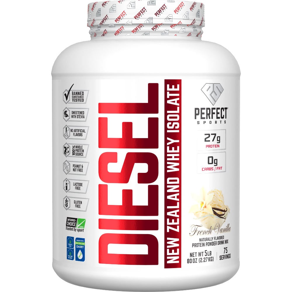 Perfect Sports Diesel 100% New Zealand Whey Isolate 5lbs French Vanilla