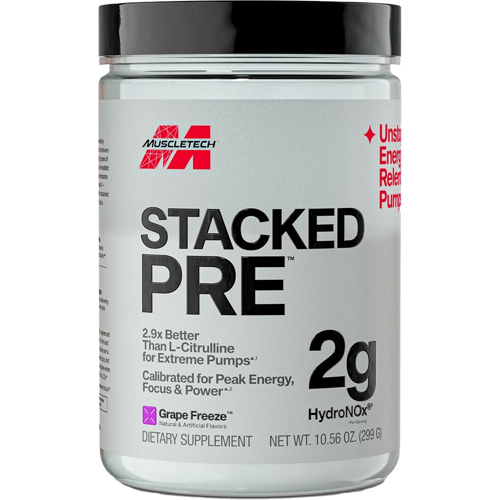 MuscleTech Stacked Pre - 20 Servings Grape Freeze