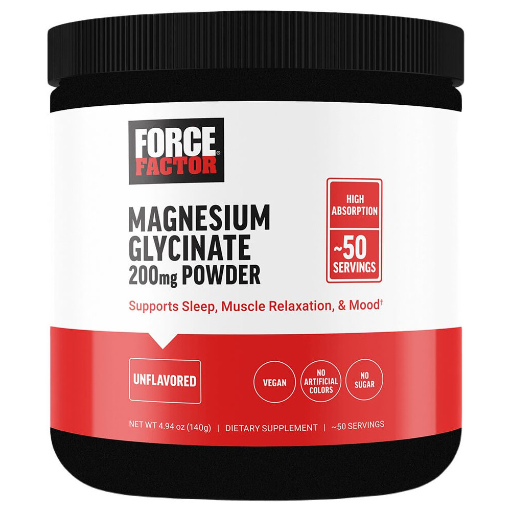 Force Factor Magnesium Glycinate 200mg - 50 Servings Unflavored