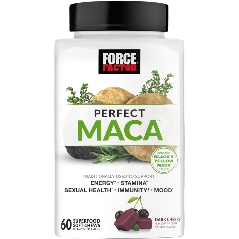 Force Factor Perfect Maca - 60 Soft Chews Dark Cherry