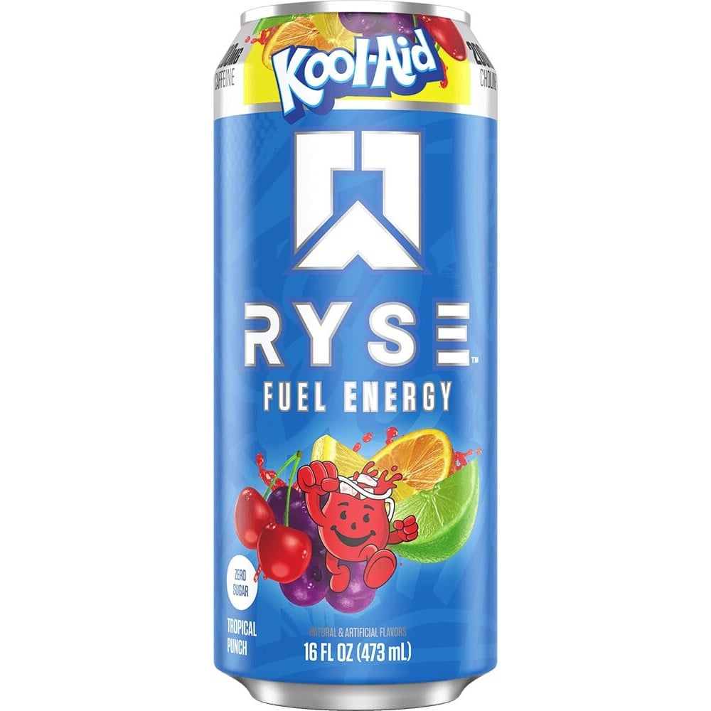 Ryse Fuel Energy Drink - 1 Can Kool-Aid Tropical Punch