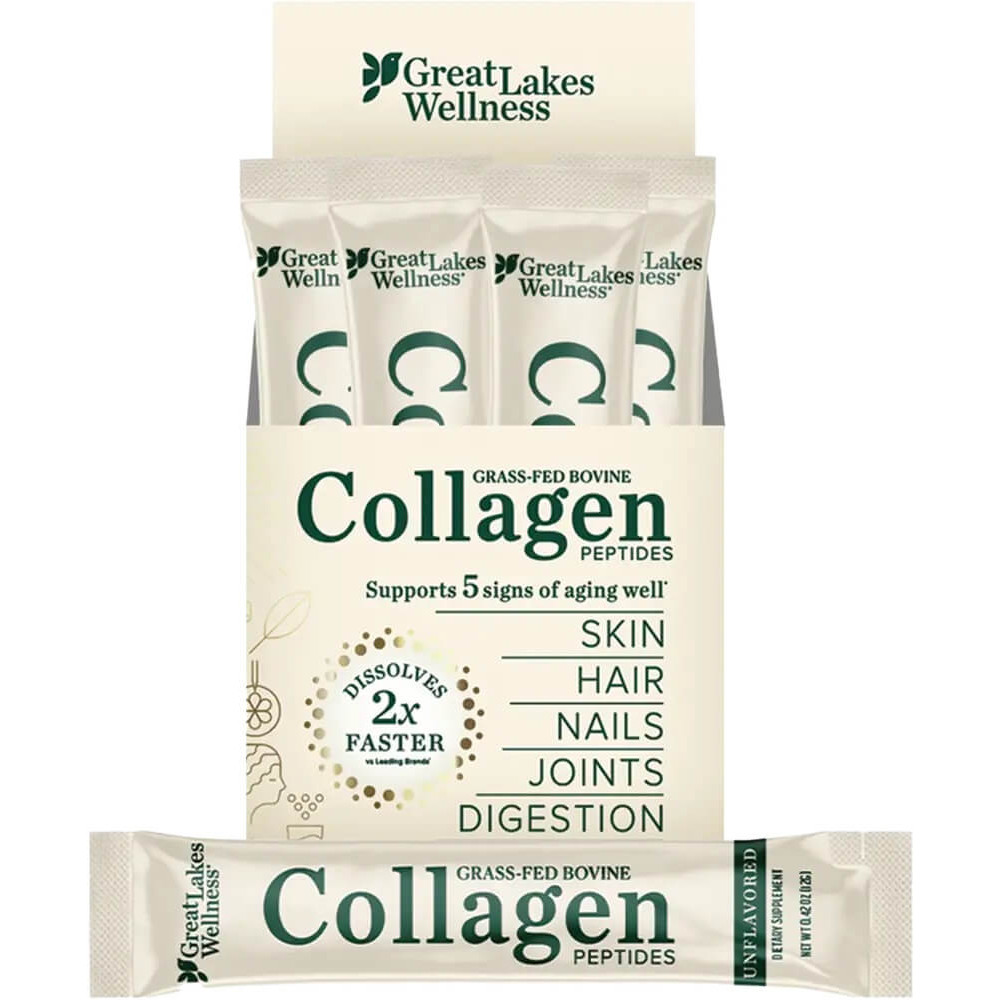 Great Lakes Wellness Bovine Collagen - 20 Stick Packs Unflavored