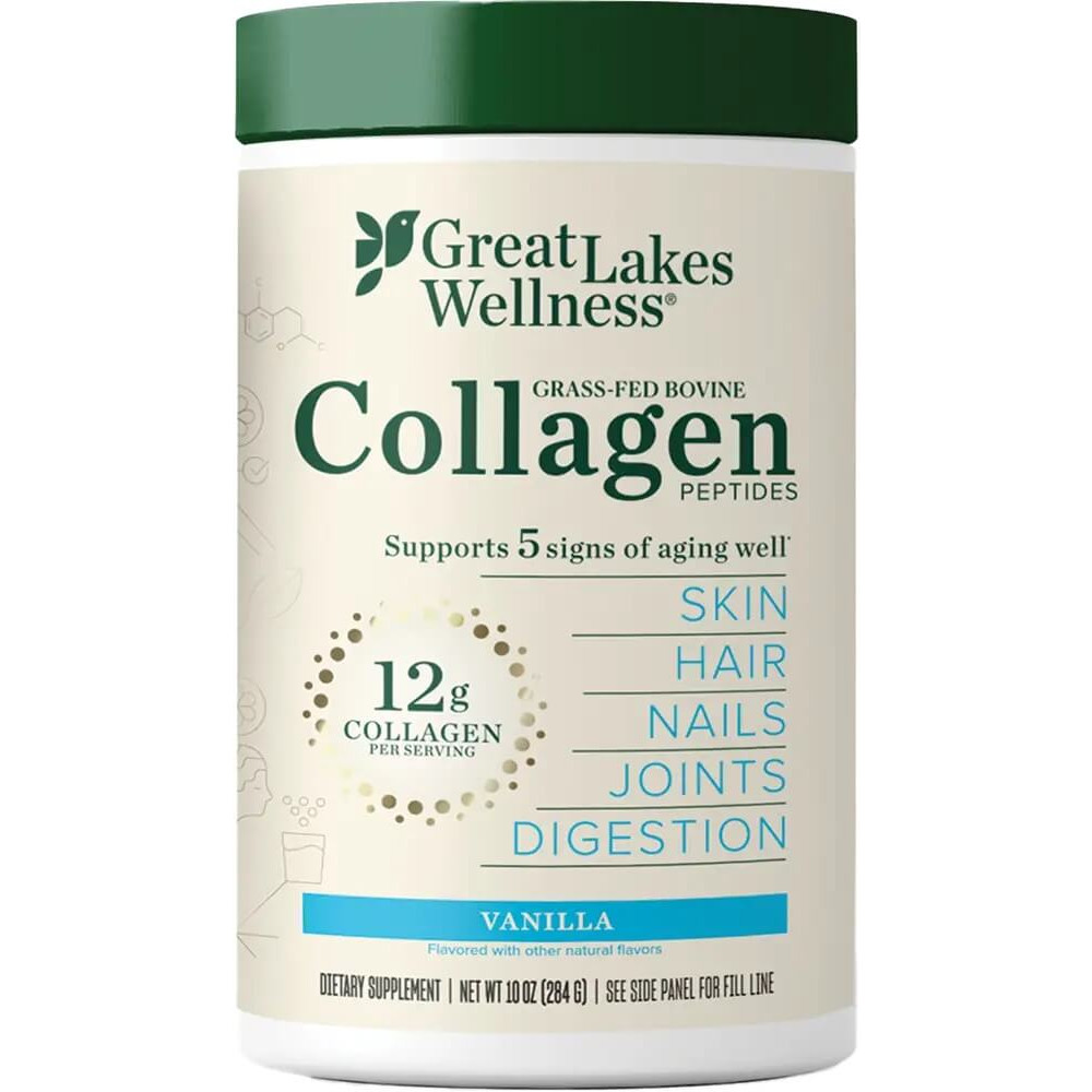 Great Lakes Wellness Bovine Collagen - 10oz Vanilla