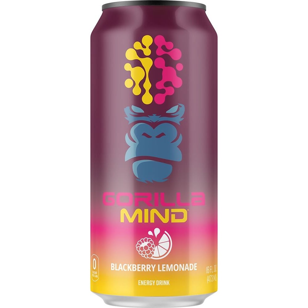 Gorilla Mind Energy Drink - 1 Can Blackberry Lemonade