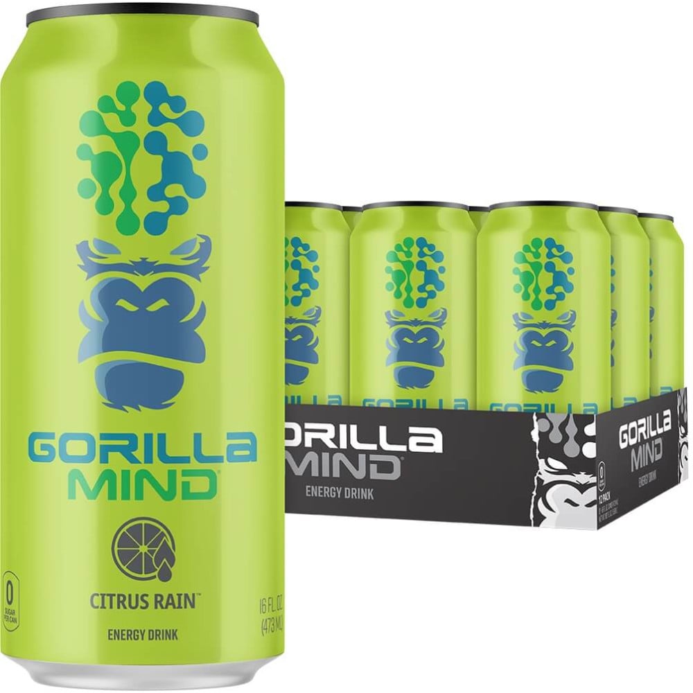 Gorilla Mind Energy Drink - Box of 12 Citrus Rain