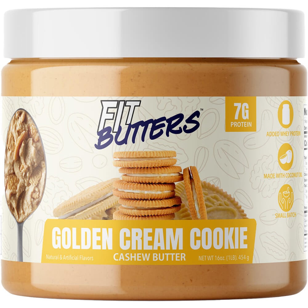 Fit Butters Nut Butter 16oz - Cashew Butter Golden Cream Cookie