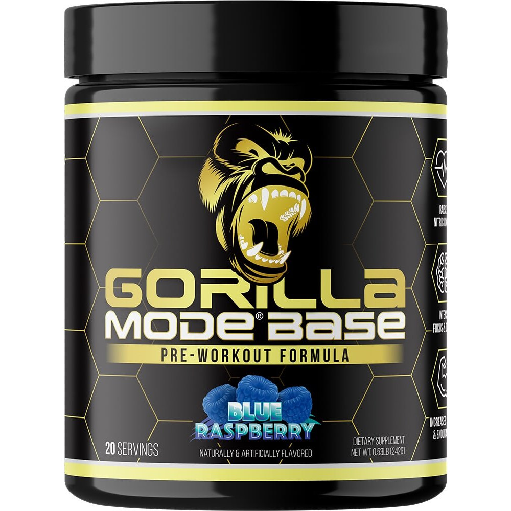 Gorilla Mind Gorilla Mode Base - 20 Servings Blue Raspberry