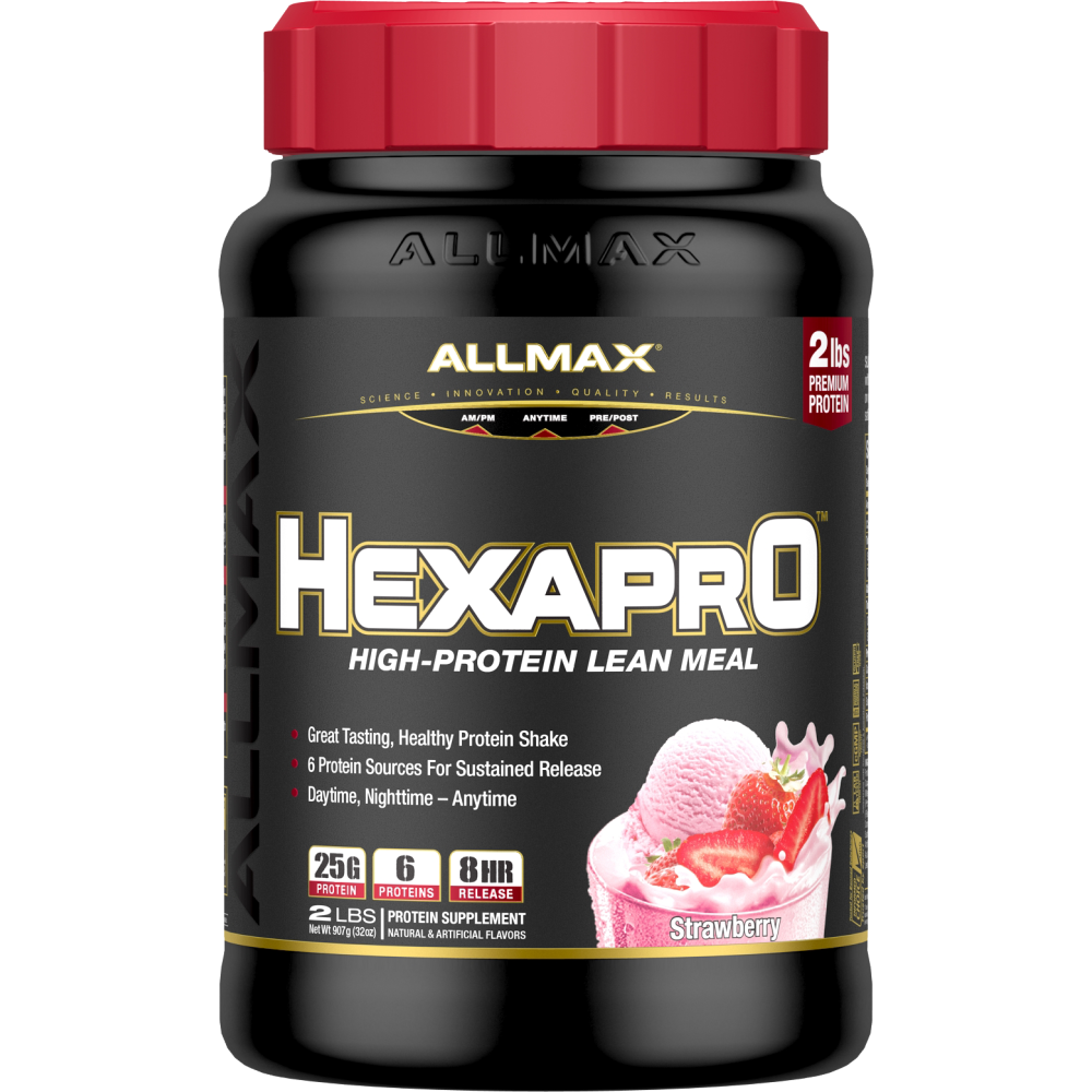 AllMax Nutrition HexaPro - 2lbs Strawberry