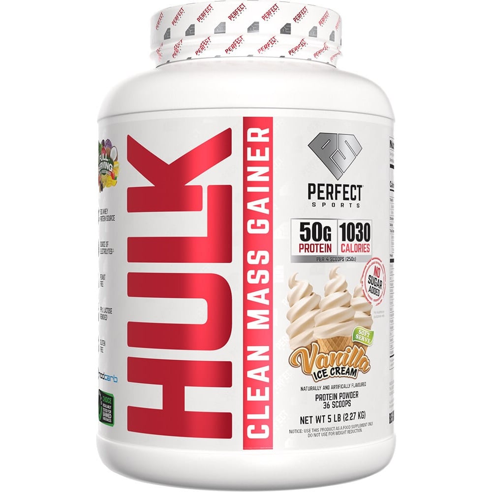 Perfect Sports Hulk Clean Mass Gainer - 5lbs Vanilla Ice Cream