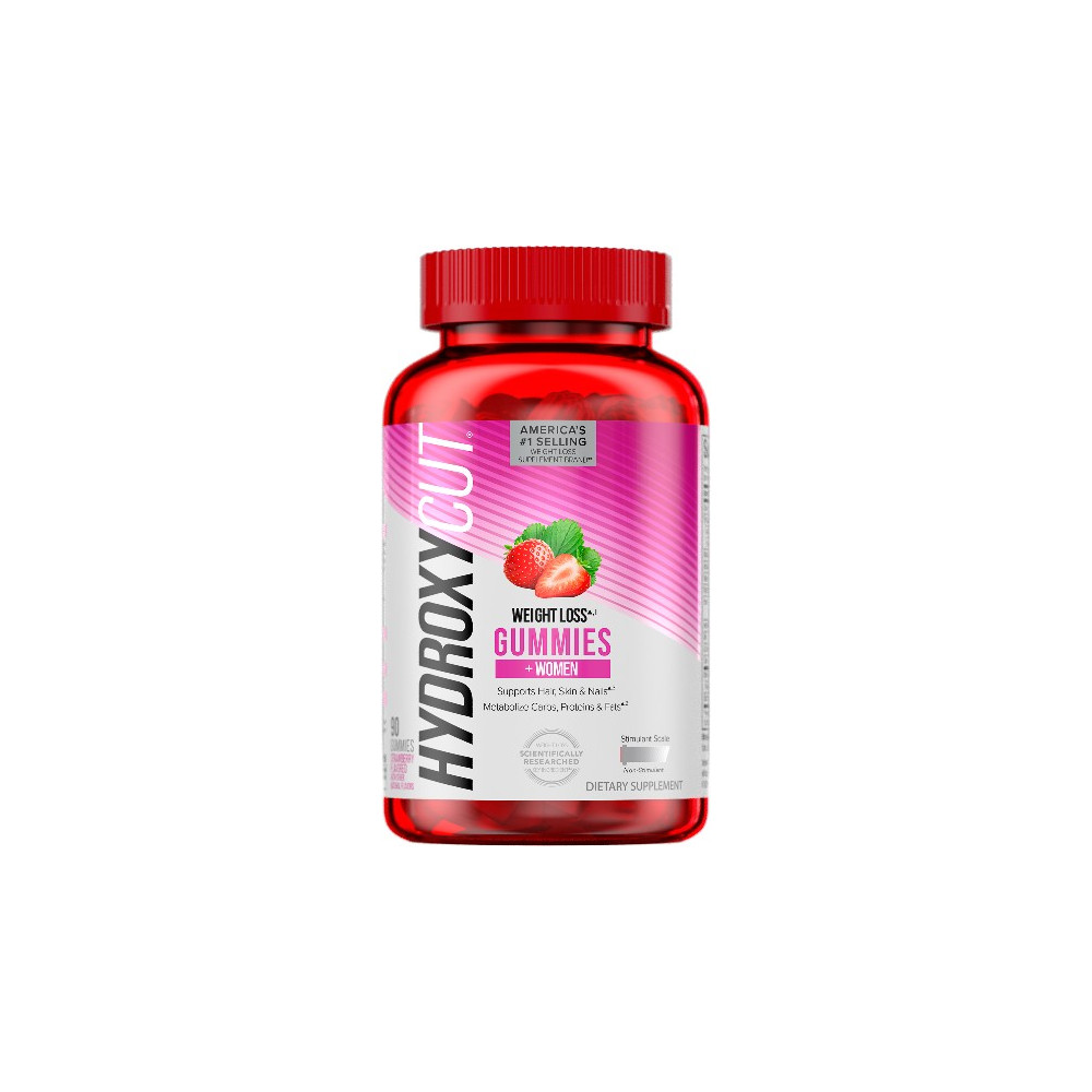 MuscleTech Hydroxycut Gummies + Women - 90 Gummies Strawberry