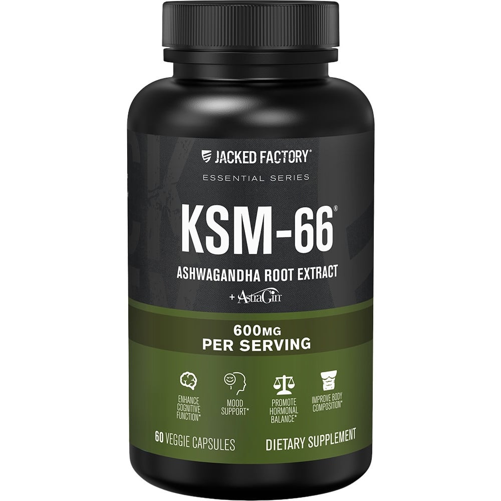 Jacked Factory KSM-66 Ashwagandha - 60 Capsules