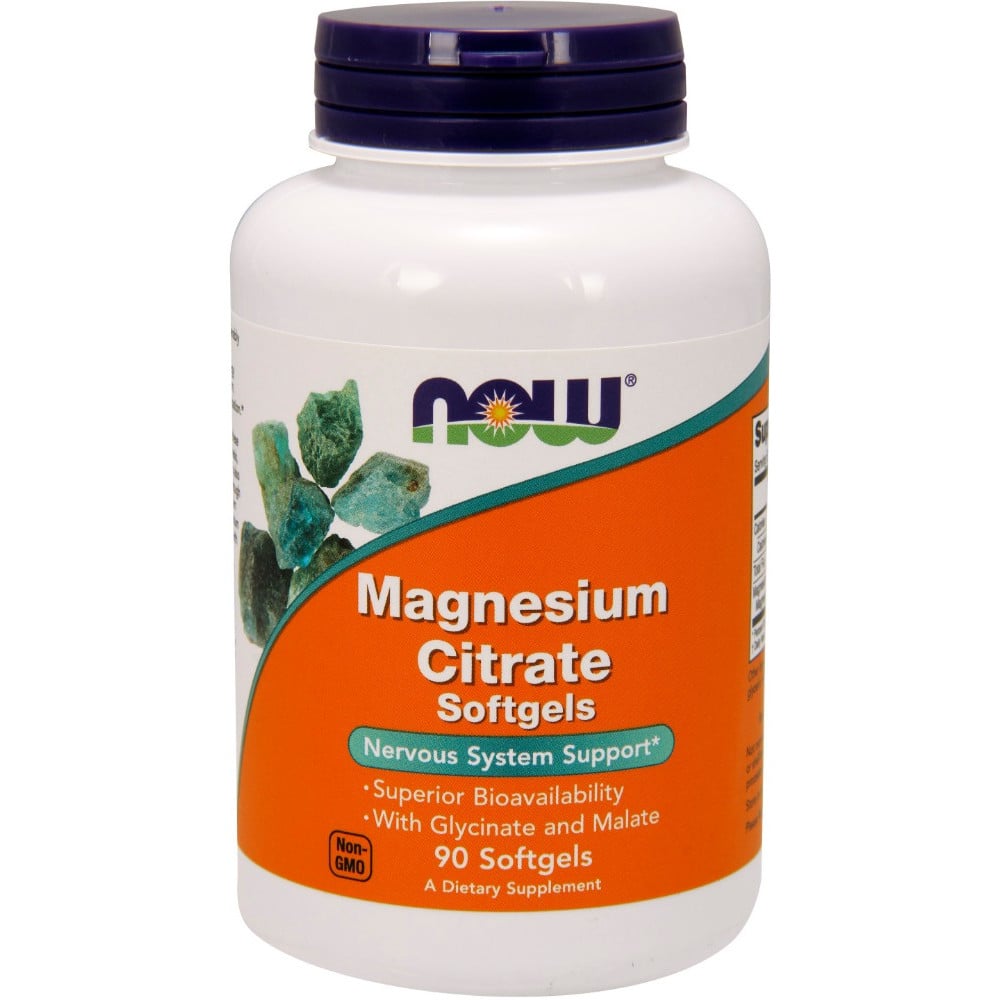 NOW Foods Magnesium Citrate w/ Glycinate & Malate - 90 Softgels