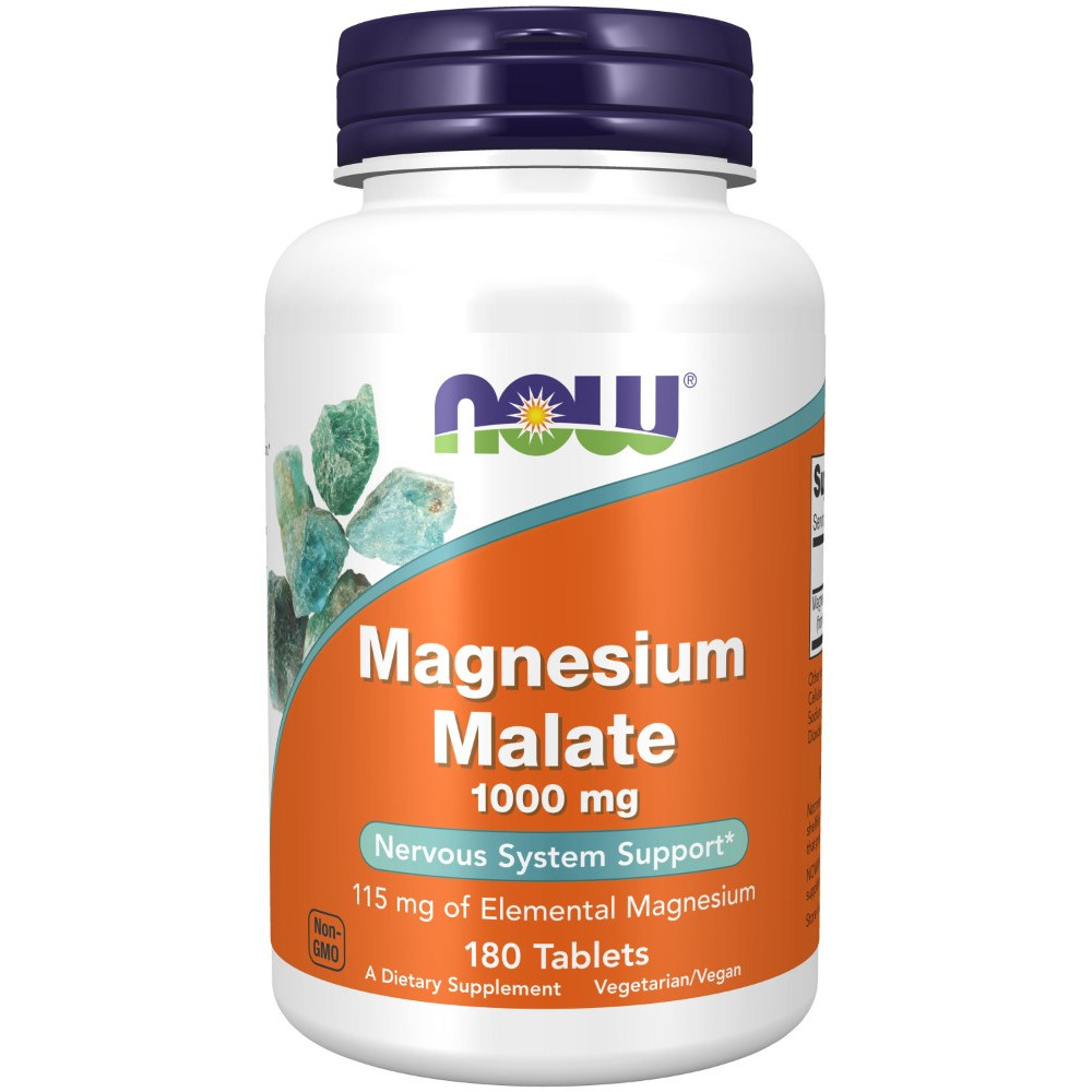 NOW Foods Magnesium Malate 1000mg - 180 Tablets