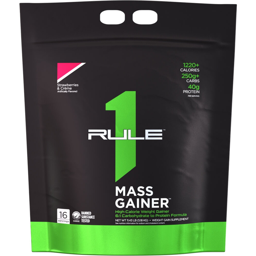 Rule 1 R1 Mass Gainer - 11lbs Strawberries & Creme