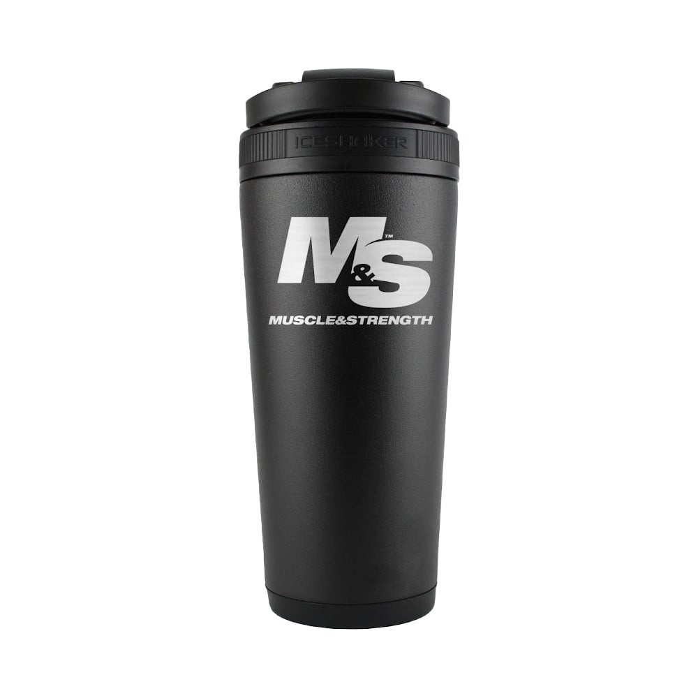 Muscle & Strength Ice Shaker - 26oz Black
