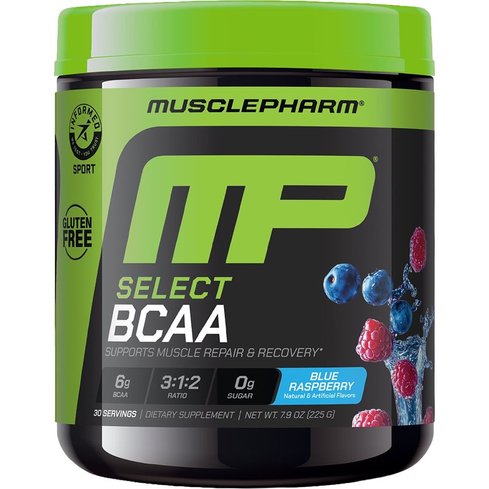 MusclePharm Select BCAA Powder - 30 Servings Blue Raspberry