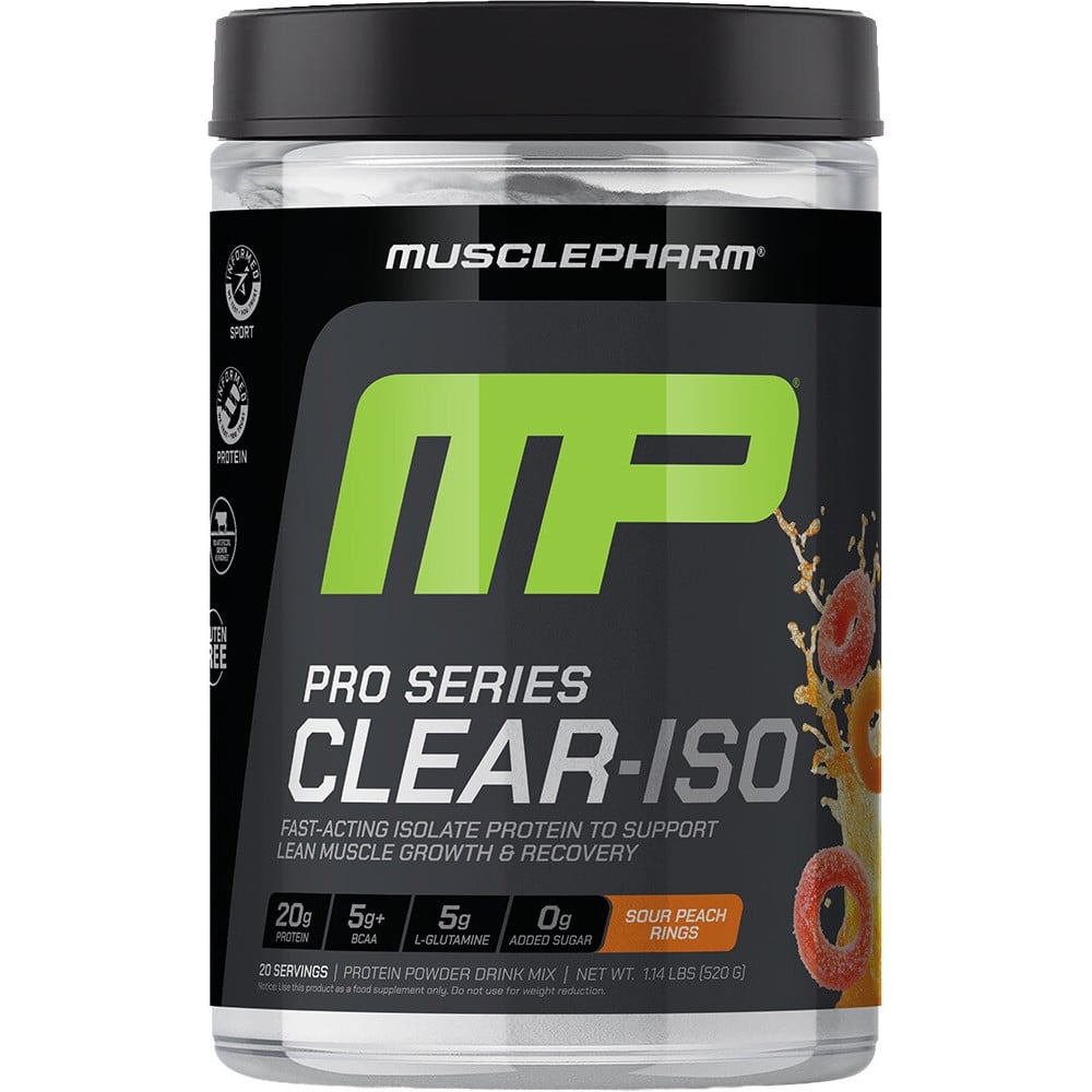 MusclePharm Pro Series Clear-Iso - 1lb Sour Peach Rings