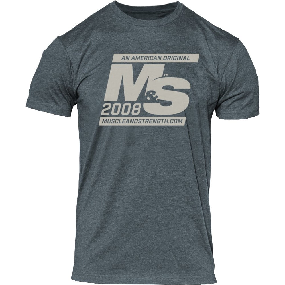 Muscle & Strength Signature Tee - Indigo