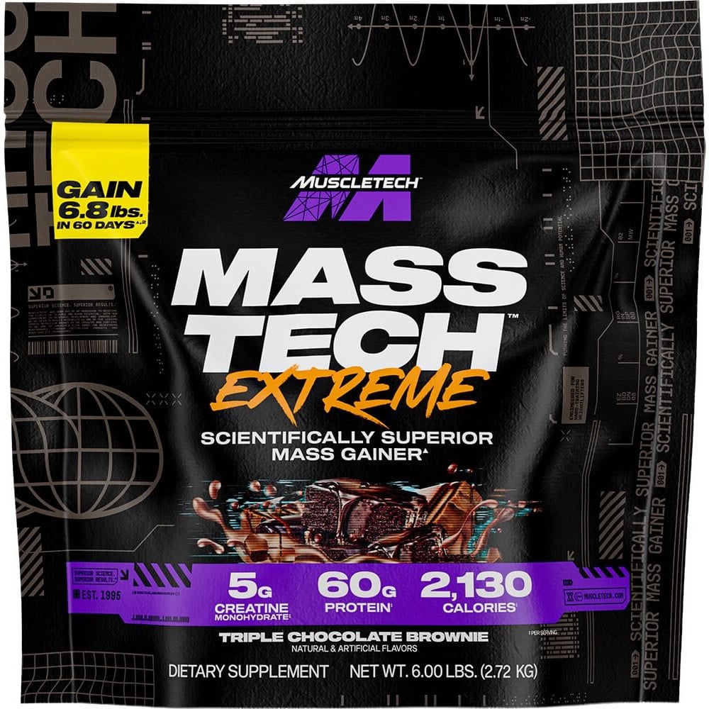 MuscleTech Mass-Tech EXTREME 2000 - 6lbs Triple Chocolate Brownie
