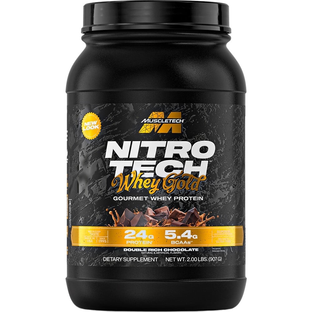 MuscleTech Nitro-Tech 100% Whey Gold - 2lbs Double Rich Chocolate