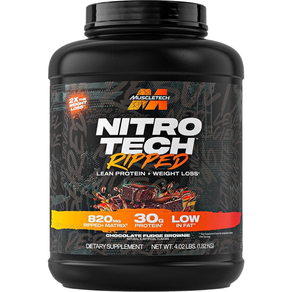 MuscleTech Nitro-Tech Ripped - 4lbs Chocolate Fudge Brownie