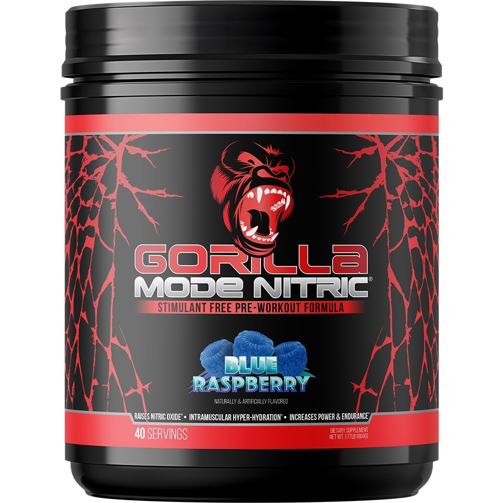 Gorilla Mind Gorilla Mode Nitric - 40 Servings Blue Raspberry