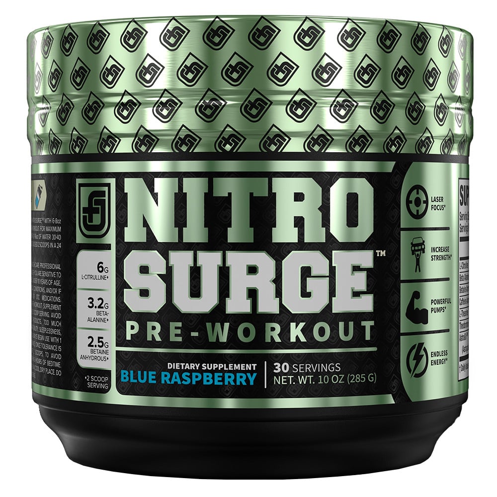 Jacked Factory Nitrosurge Pre-Workout - 30 Servings Blue Raspberry