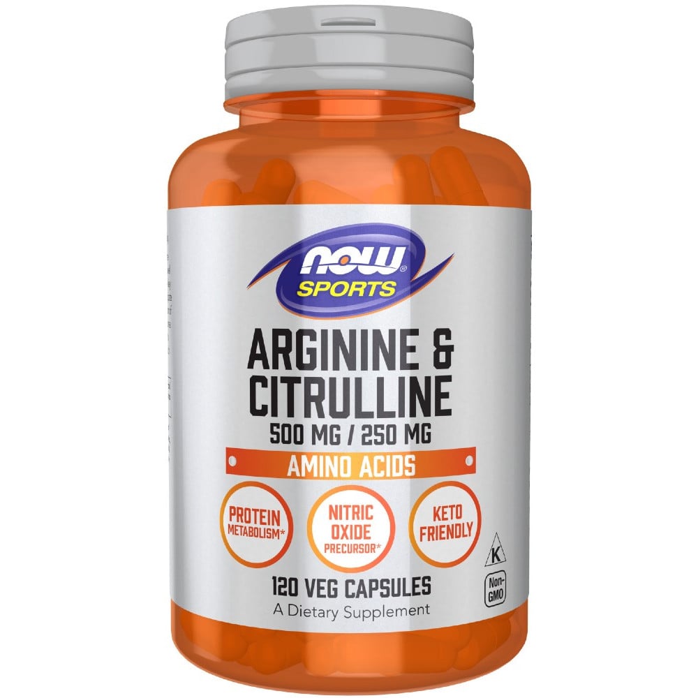 NOW Sports Arginine & Citrulline 500/250 - 120 Capsules