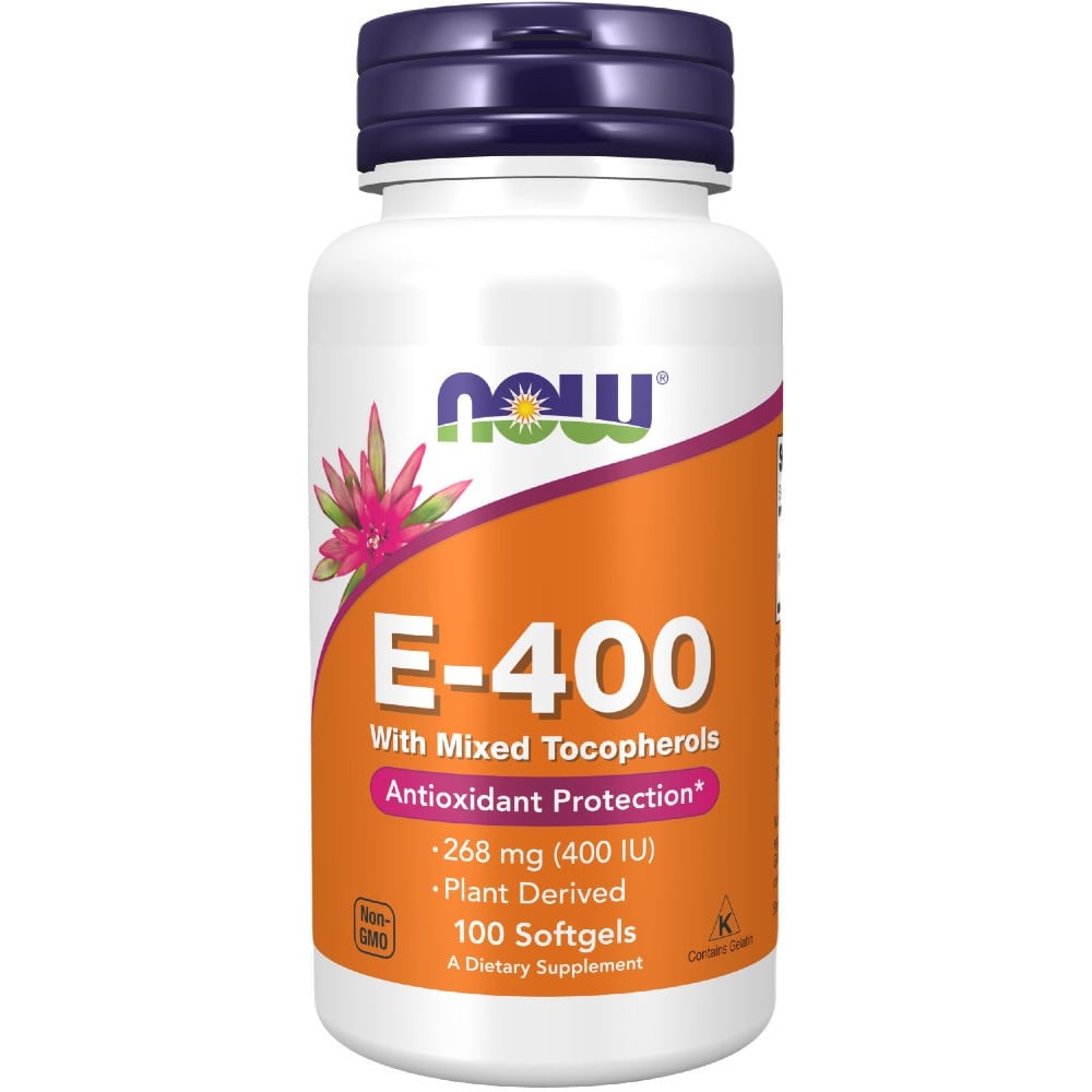 NOW Foods Vitamin E-400 w/ Mixed Tocopherols - 100 Softgels