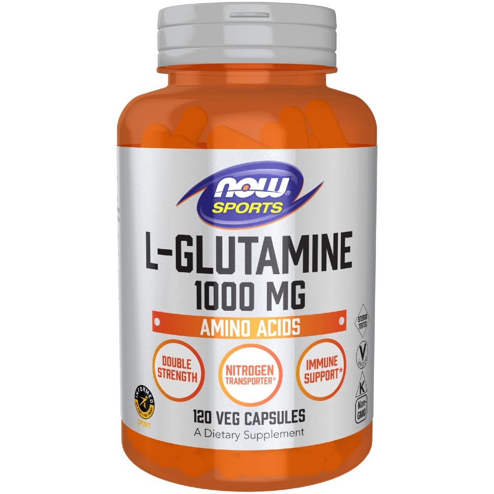 NOW Sports L-Glutamine Capsules - 120 Capsules