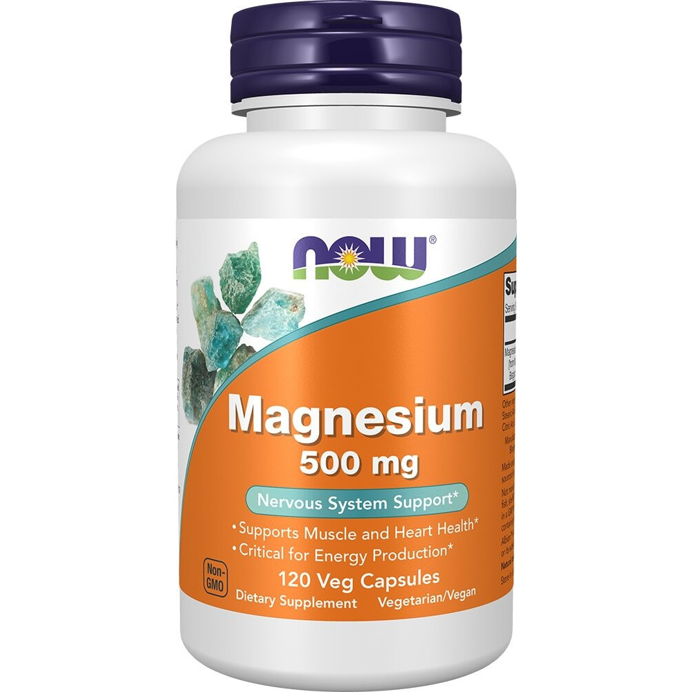 NOW Foods Magnesium 500mg - 120 Capsules