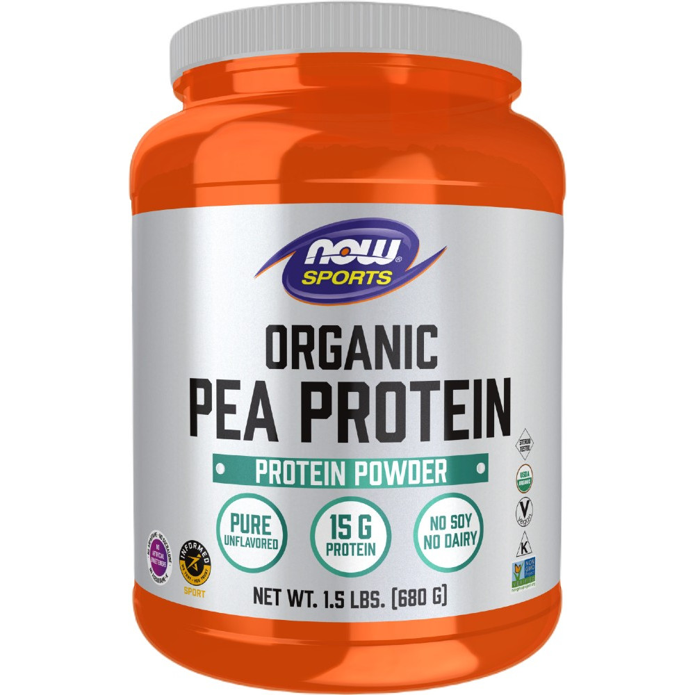 NOW Sports Organic Pea Protein - 1.5lbs Unflavored