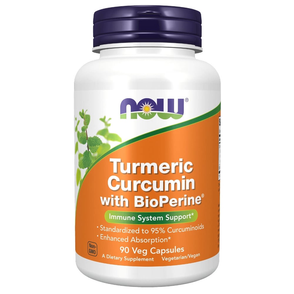 NOW Foods Turmeric Curcumin w/ BioPerine - 90 VCaps