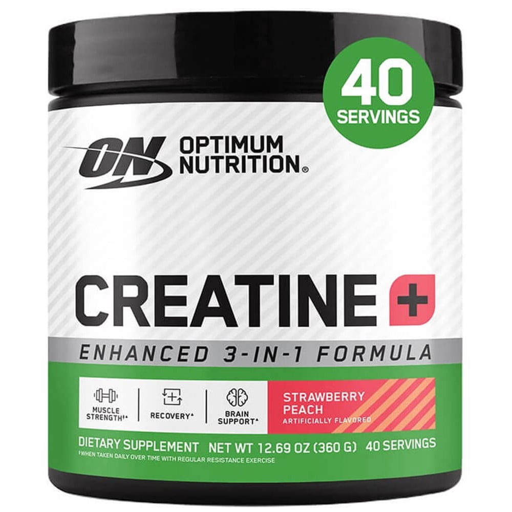 Optimum Nutrition Creatine+ - 40 Servings Strawberry Peach