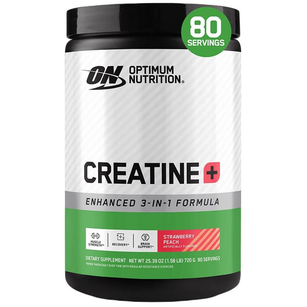 Optimum Nutrition Creatine+ - 80 Servings Strawberry Peach