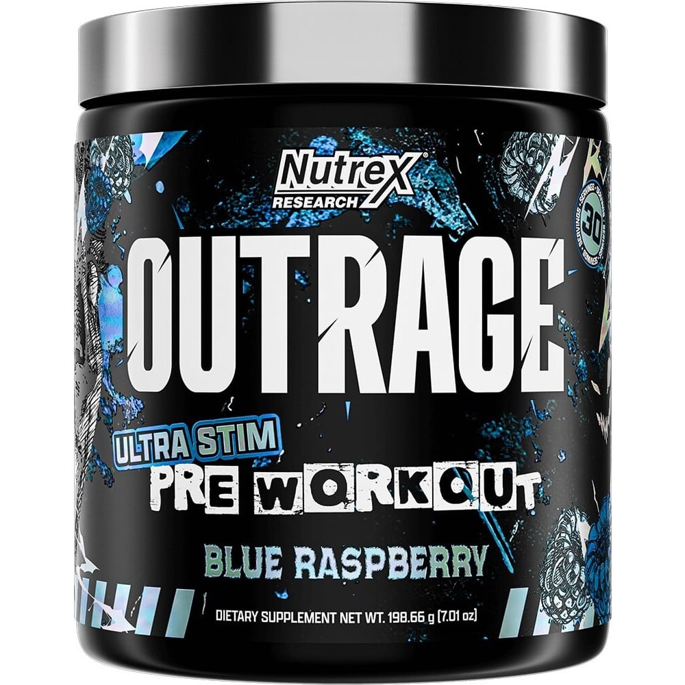 Nutrex Outrage - 30 Servings Blue Raspberry