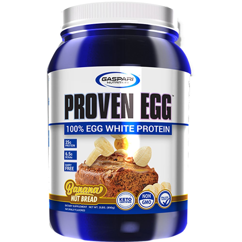 Gaspari Nutrition Proven 100% Egg White Protein 2lbs Banana Nut Bread