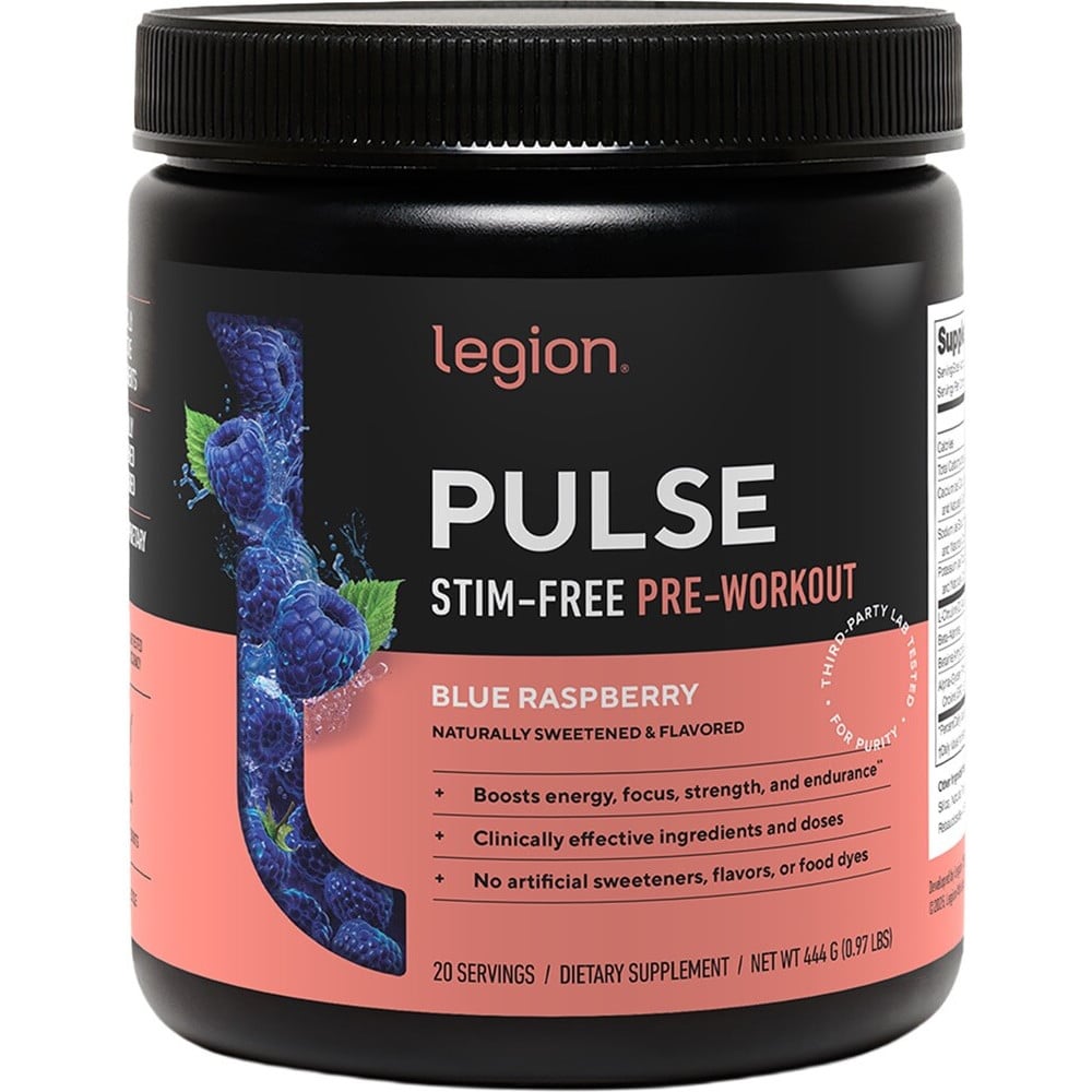 Legion Pulse Stim-Free - 20 Servings Blue Raspberry