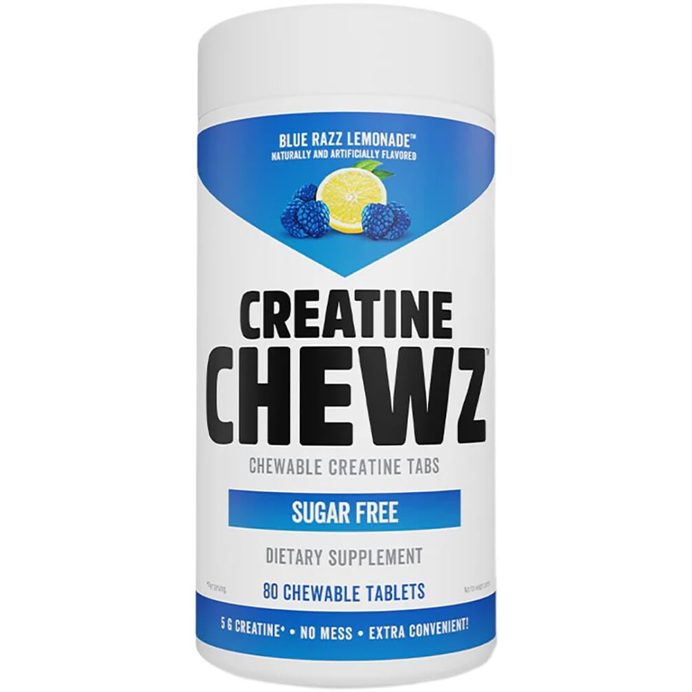 PVL Creatine Chewz - 80 Chewable Tablets Blue Razz Lemonade