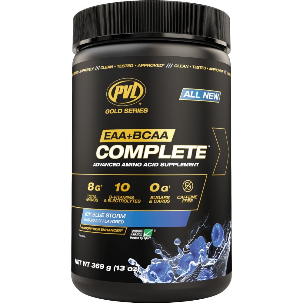 PVL Gold Series EAA + BCAA Complete - 30 Servings Icy Blue Storm