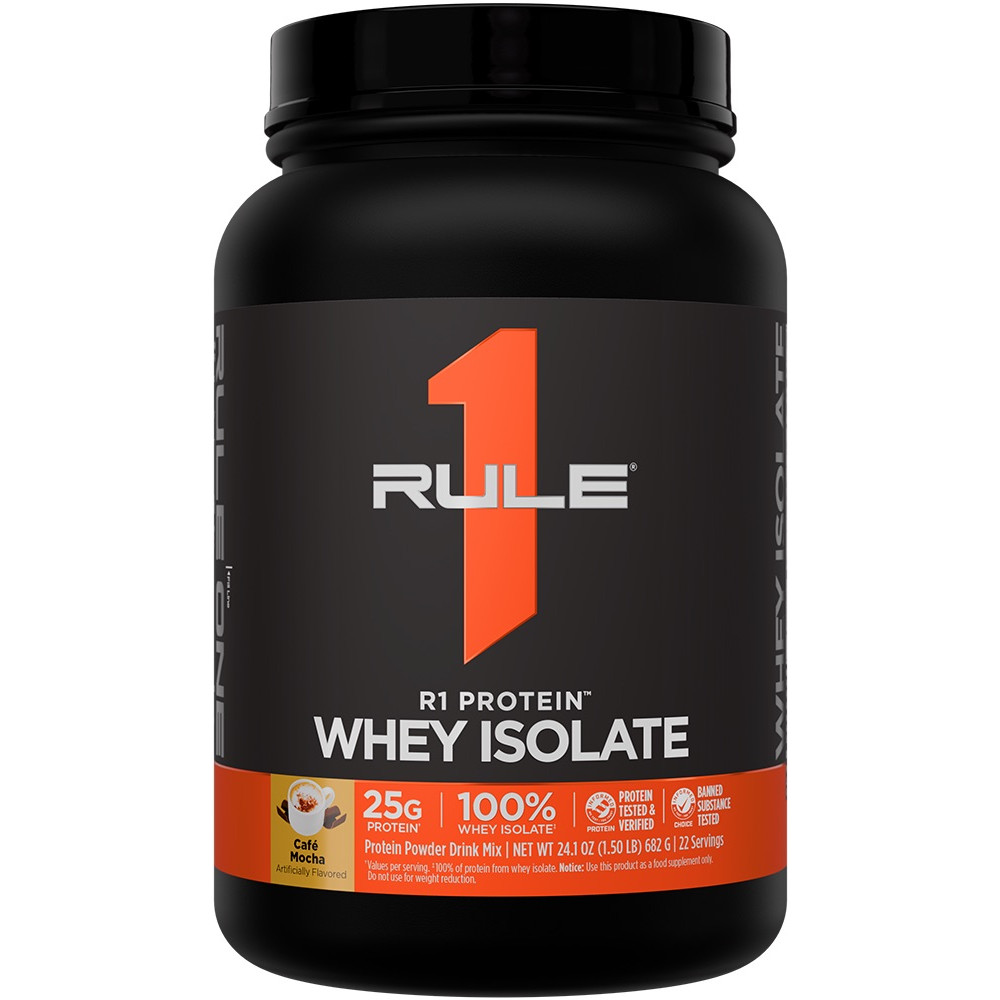 Rule 1 R1 Protein Whey Isolate - 1.5lbs Cafe Mocha