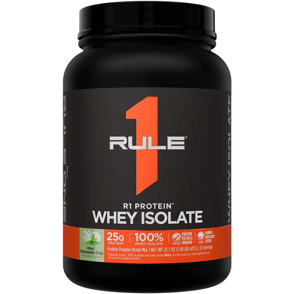 Rule 1 R1 Protein Whey Isolate - 1.5lbs Mint Chocolate Chip