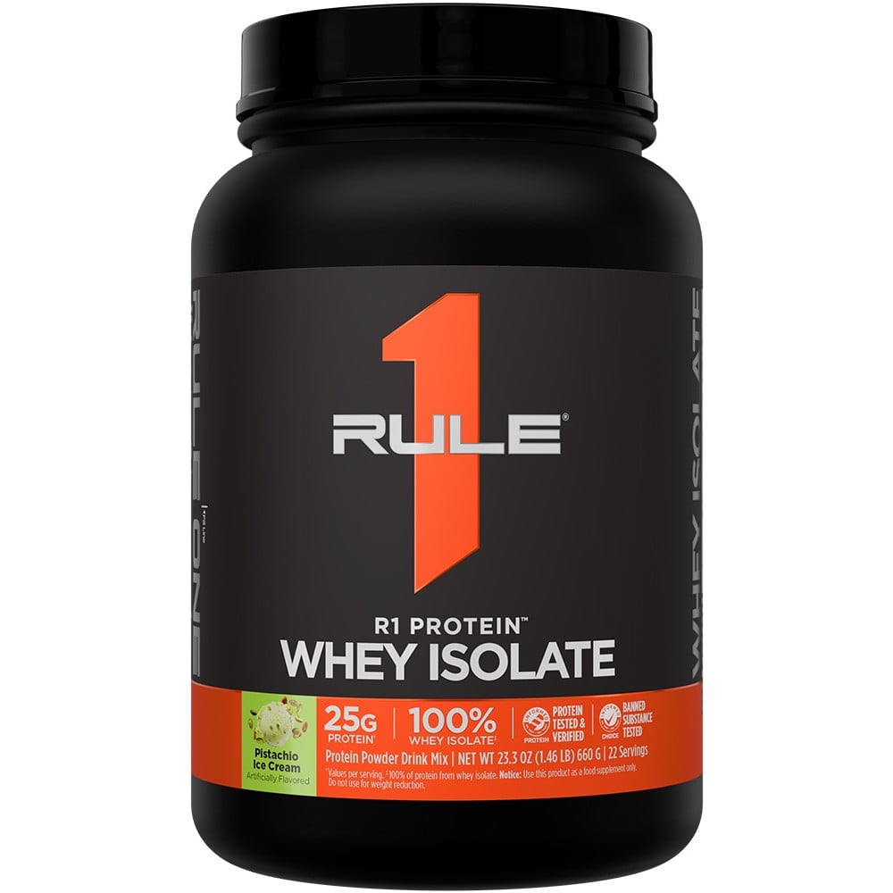 Rule 1 R1 Protein Whey Isolate - 1.5lbs Pistachio Ice Cream