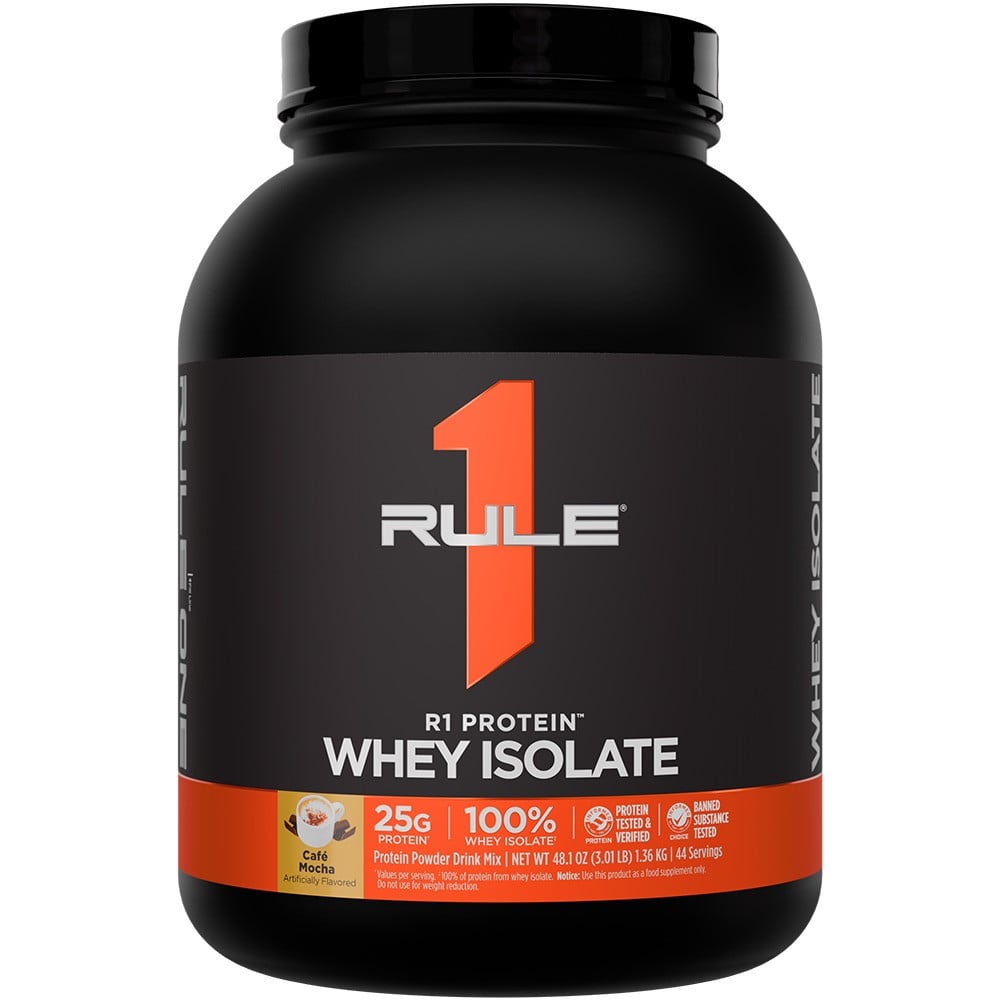 Rule 1 R1 Protein Whey Isolate - 3lbs Cafe Mocha