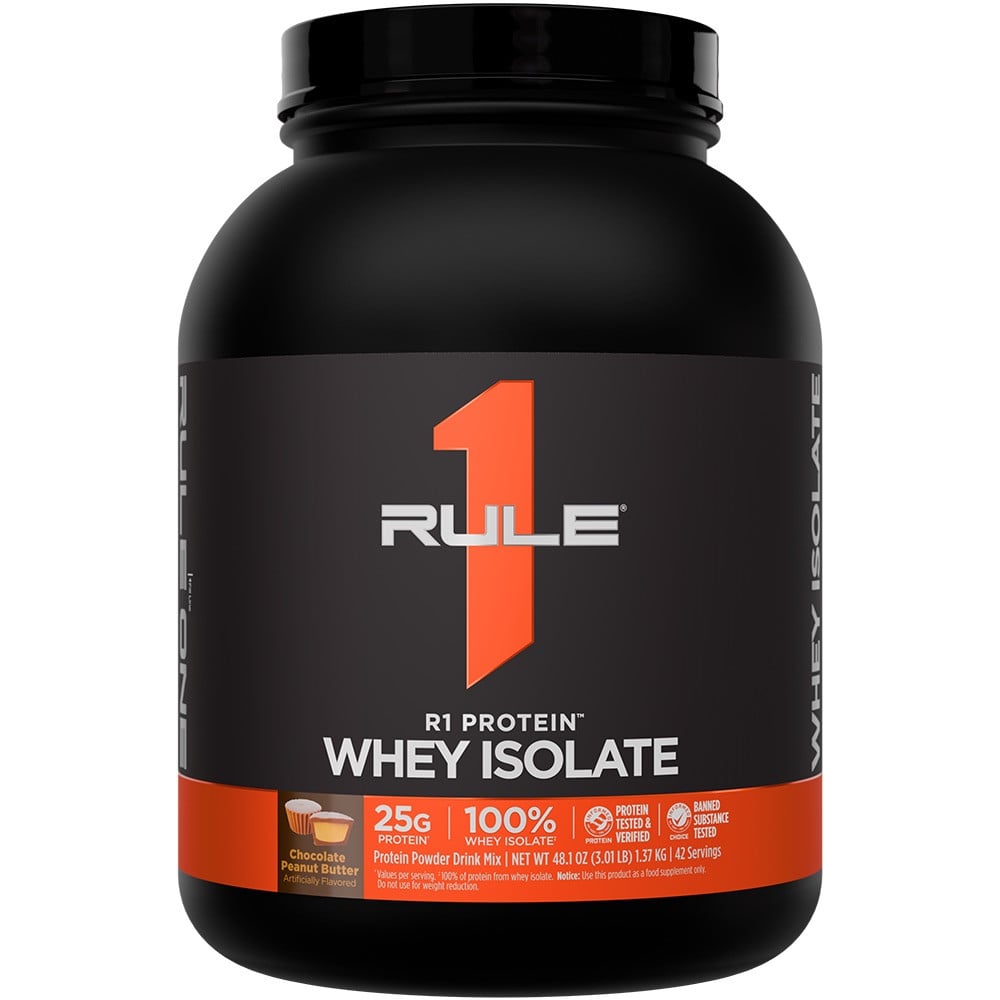 Rule 1 R1 Protein Whey Isolate - 3lbs Chocolate Peanut Butter